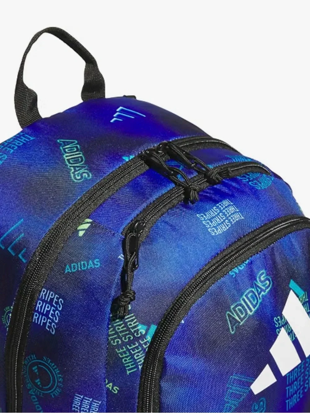 adidas Blue & Black Graphic Logo Backpack